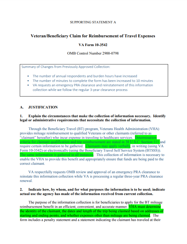 Va Travel Reimbursement Form Online